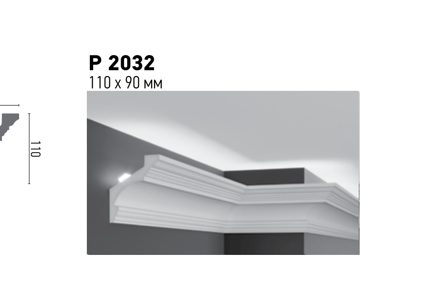 Схема та розміри P 2032