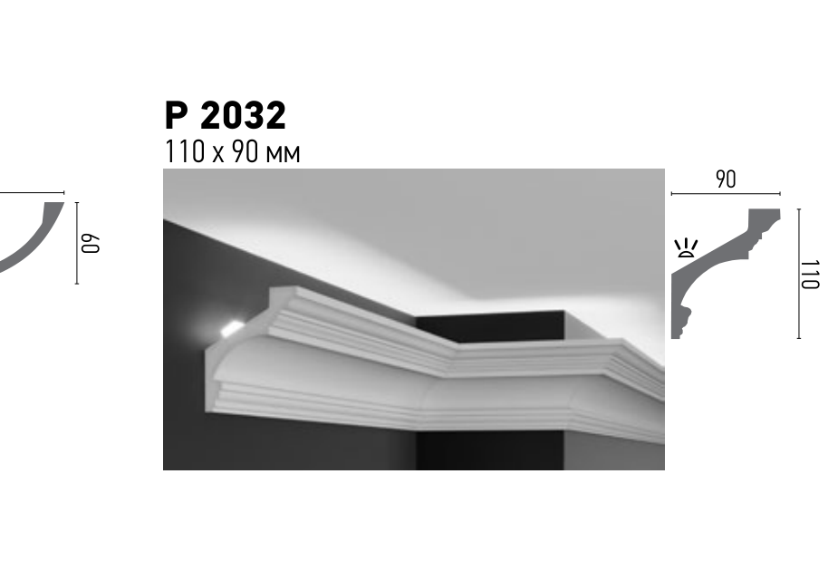 Схема та розміри P 2032