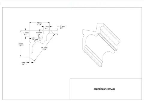 Карниз гладкий Orac Decor C323