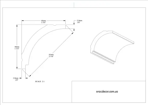Карниз гладкий Orac Decor CX109