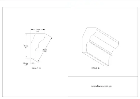 Карниз гладкий Orac Decor CX111