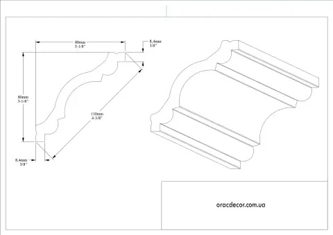 Карниз гладкий Orac Decor CX123