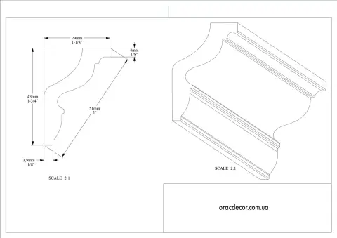 Карниз гладкий Orac Decor CX148