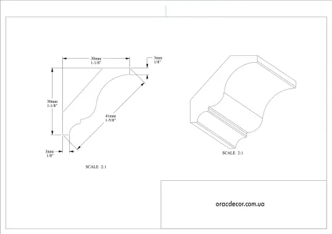 Карниз гладкий Orac Decor CX154