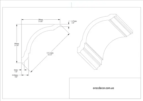 Карниз гладкий Orac Decor CX199