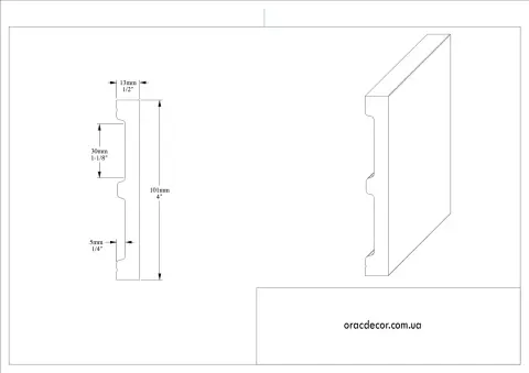 підлоговий плінтус гладкий Orac Decor DX163 - 2600