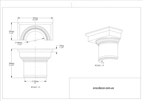 Полукапітель Orac Decor K1111