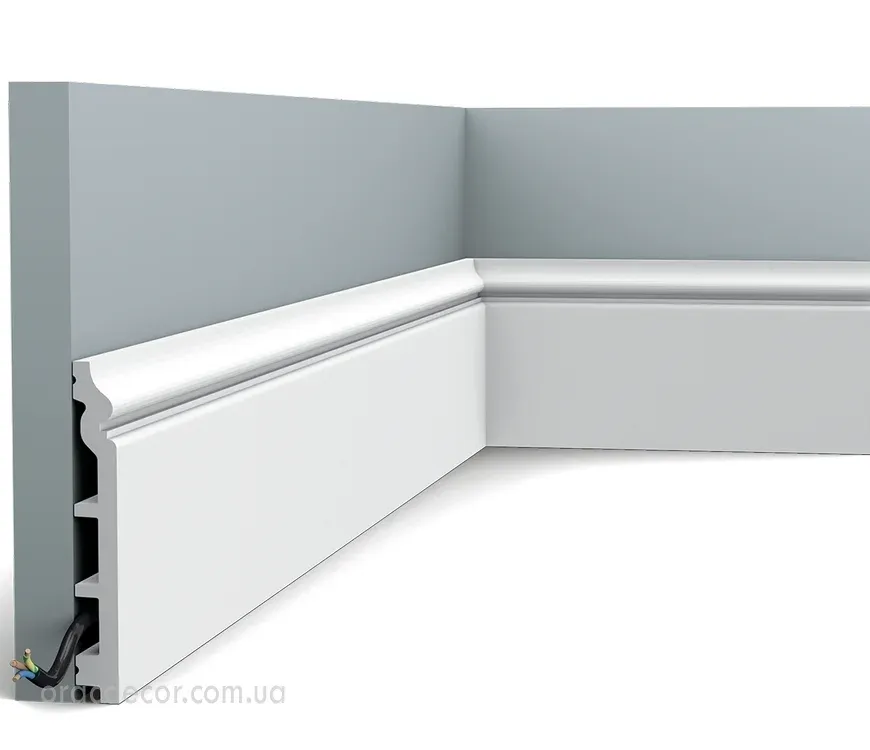 підлоговий плінтус гладкий Orac Decor SX118 - RAL9003 колір білий