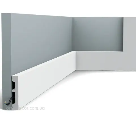 підлоговий плінтус гладкий Orac Decor SX157 - RAL9003 колір білий