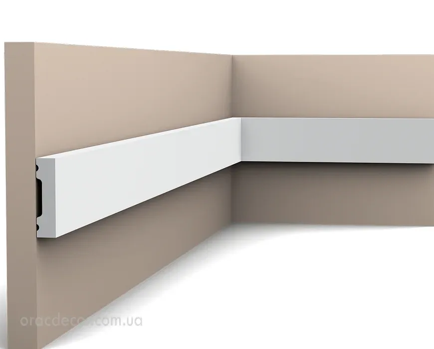 Молдинг гладкий Orac Decor SX162 - RAL9003 колір білий