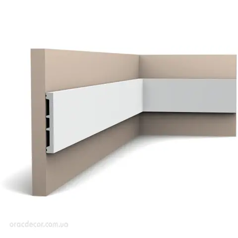 підлоговий плінтус гладкий Orac Decor SX163 - RAL9003 колір білий