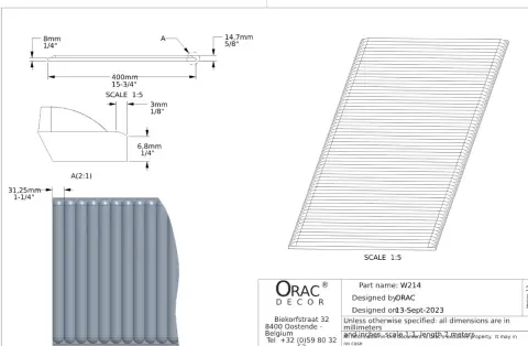 3D панель з поліуретану Orac Decor W214