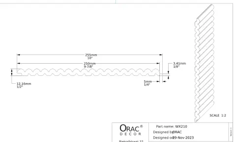 3D панель з поліуретану Orac Decor WX210 - 2600