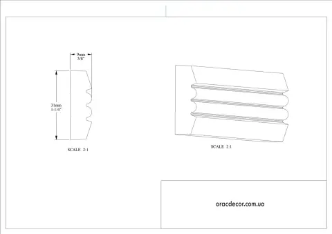 Молдинг гладкий Orac Decor P5021
