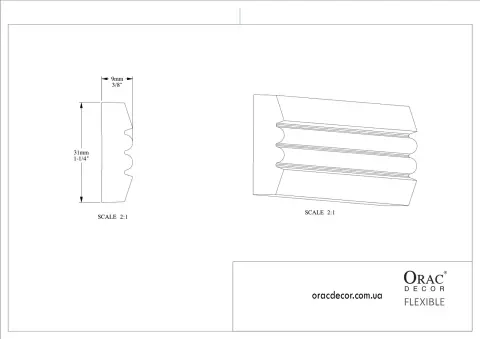 Молдинг гнучкий Orac Decor P5021F