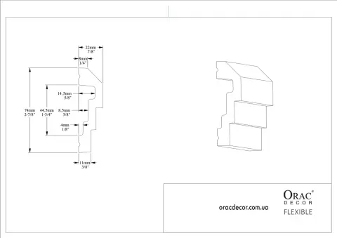 Молдинг гнучкий Orac Decor P7070F