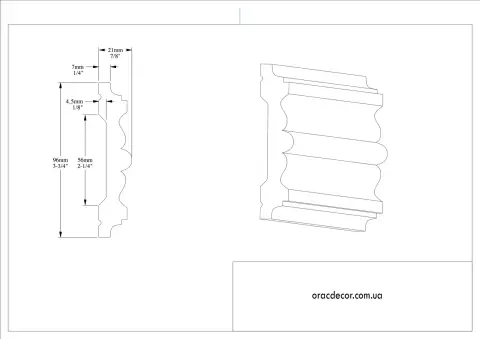 Молдинг гладкий Orac Decor P9020