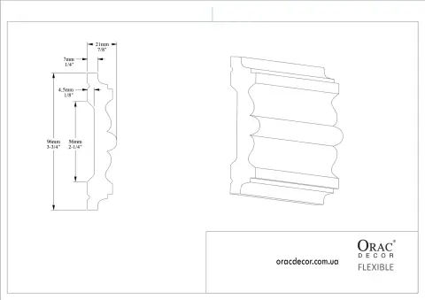Молдинг гнучкий Orac Decor P9020F