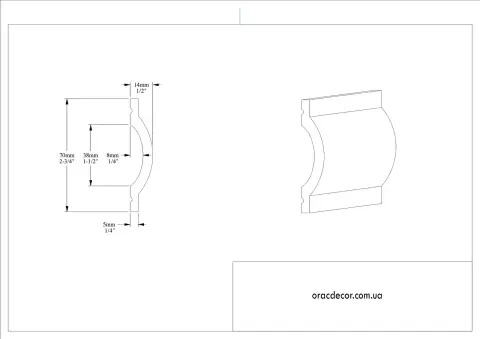 Молдинг гладкий Orac Decor P9901
