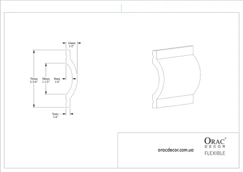 Молдинг гнучкий Orac Decor P9901F