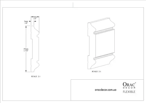Молдинг гнучкий Orac Decor PX144F