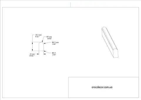 Молдинг гладкий Orac Decor PX209