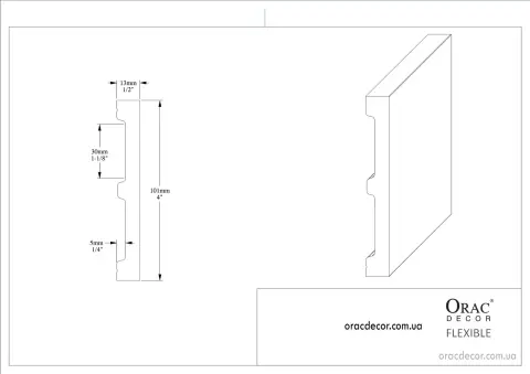 Молдинг гнучкий Orac Decor SX163F