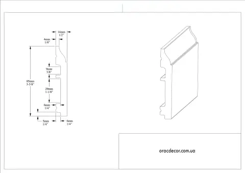 підлоговий плінтус гладкий Orac Decor SX172